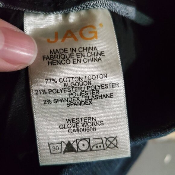 Jag Jeans Womens 14 Short Blue Pull-On Stretch Denim Mid Rise Elastic Waist - Picture 4 of 12